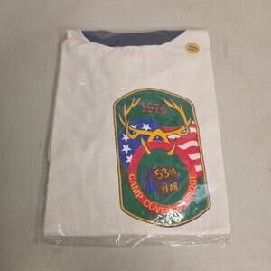 Vintage 1970s Boy Scouts Camp Covered Bridge BSA Single Stitch T-Shirt - NEW!!!